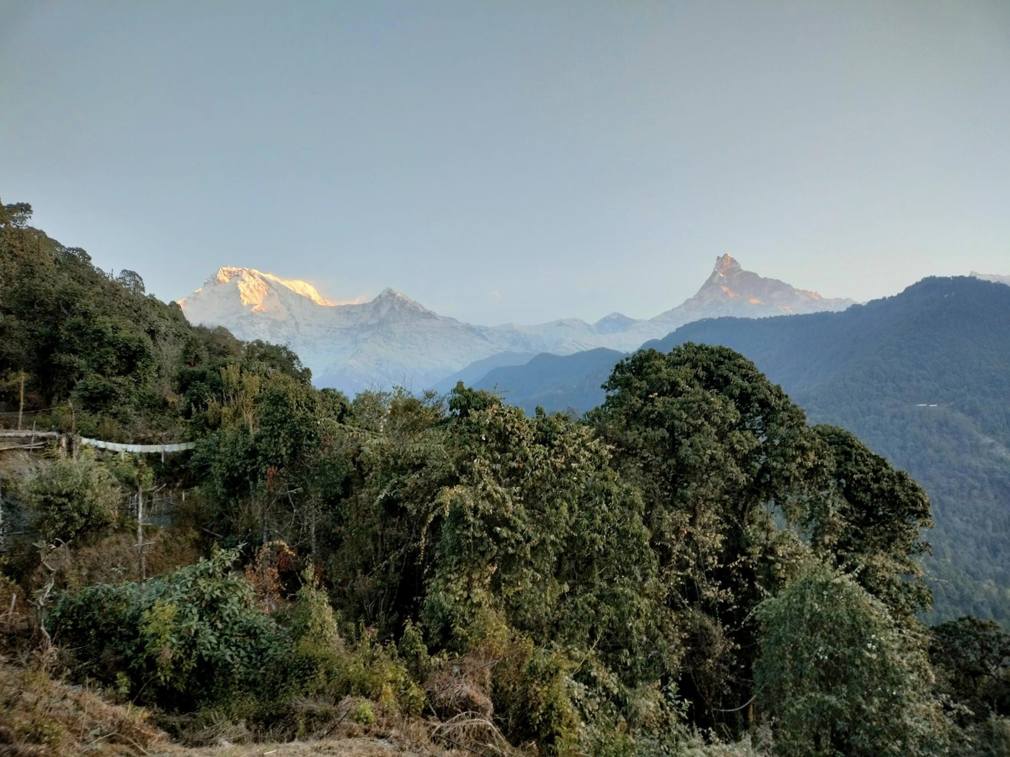 annapurna view on the way to mardi himal trekking