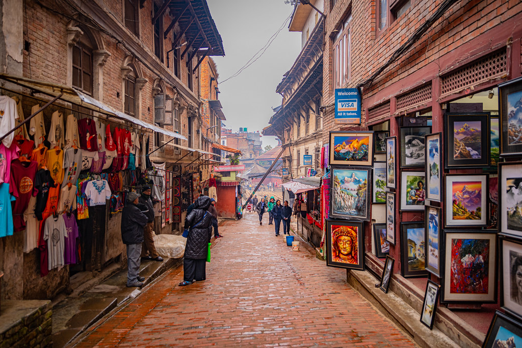 the alleys of Bhaktapur Durbar Square